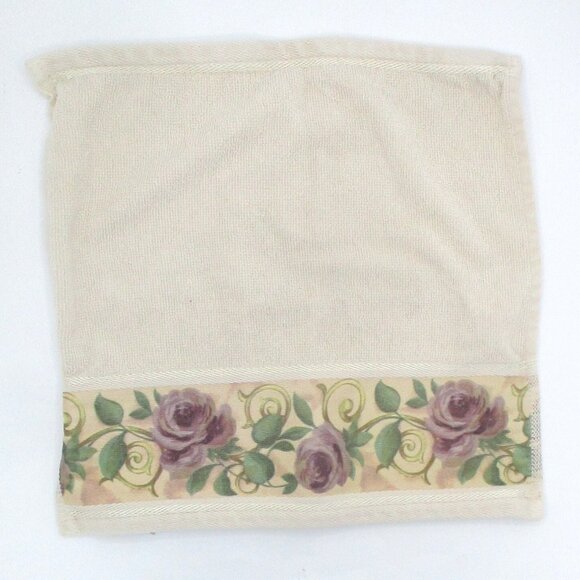 Croscill wash Cloths Lot of 3 Chambord Cassis Amethyst (1)Rose Trail Texture (2) - Picture 3 of 4